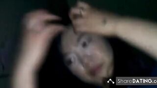 Period Sex with an Asian Milf - Amateur Close-Up Blowjob and Doggy Style