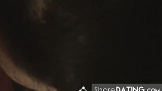 Big-Titted Brunette Sucks at the Party