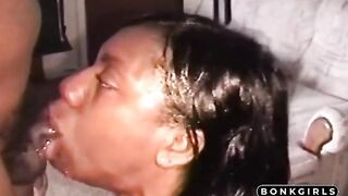 Ebony Amateur Deep Throat Blowjob