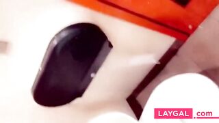 Truck Stop Blowjob - She Takes My Big Cock in the Bathroom