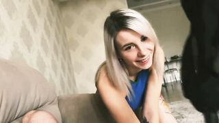 Passionate Sex and Facial with a Big-Titted Blonde Babe