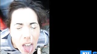 Sperma im Gesicht einer Schweizer Amateurin -3
