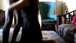 Amateur Asian Woman in Interracial Encounter with Black Man -2