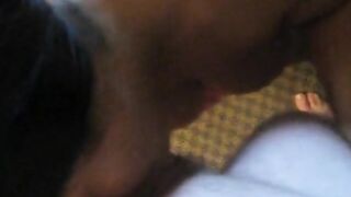Black Escort with Big Tits Gets POV Cum in Mouth