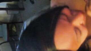 Black Escort with Big Tits Gets POV Cum in Mouth