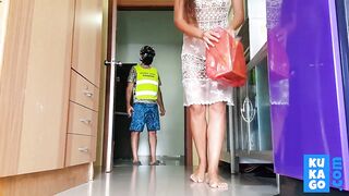 No Panties Delivery: Special Dress & Public Fun