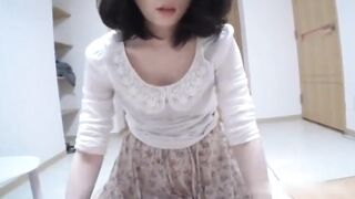 Asian Amateur Rider Covered in Cum