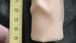 Girl's Big Pussy Stretched with Huge Dildo at Home