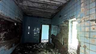 Exhibitionist Blonde Teen Walks Through Abandoned Buildings -2