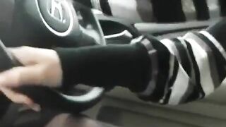 Asian Girl Reaches Orgasm in Car with Sex Toy on Webcam