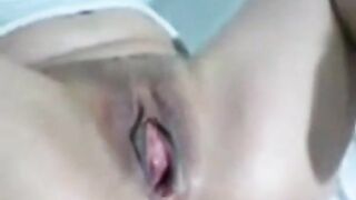 Vegetable Fisting - Amateur Stretches Herself on Webcam