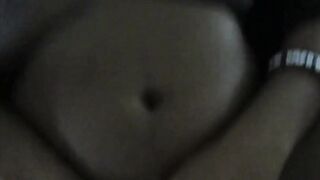 Interracial Creampie for Pregnant Black Girl with Big Natural Tits