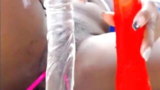 Ebony Amateur Squirts Hard