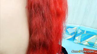Seductive Redhead Dildos Her Tight Hole