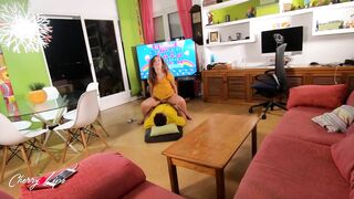 My gamer stepsister catches me filming her pussy while she plays fall guys - Cherry Lips 4k