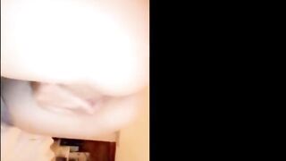 Big-Titted Brunette Amateur Plays with Dildo