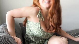 Redheaded Stepmom catches stepson jerking off