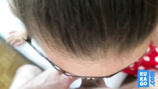 Sloppy BJ & Fuck in Maid Outfit with Oral Finish - Amateur BDSM POV