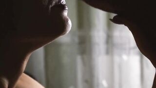 Fucked a busty teen beauty, POV blowjob with cum in mouth