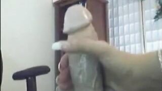 Ebony MILF Plays with Vibrator on Webcam