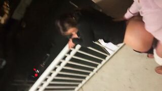 Public Beach Balcony Sex with a Big-Ass Brunette