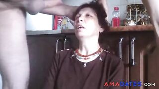 Mature Russian Amateur Gets a Facial