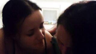 2 Girls Pleasure Cock: Amateur MILF Threesome -2