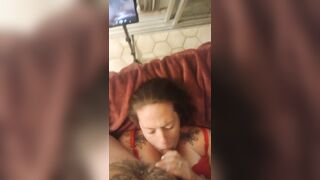 Pov Cumshot To Pretty Milfs Face While She Moans and Begs For Cock and Cum