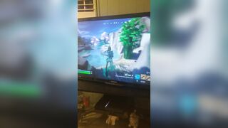 Wife gets mad and angry that I jerk off next to her while she her night gown is up, while she gaming