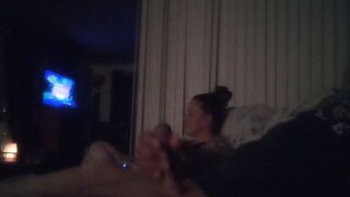 Perverted Latino Guy Caught Jerking Of To Cute Brunette Playing Video Games