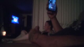Perverted Latino Guy Caught Jerking Of To Cute Brunette Playing Video Games