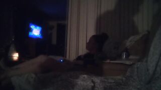 Perverted Latino Guy Caught Jerking Of To Cute Brunette Playing Video Games