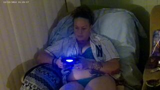 She Turns Me On While Her Panties Are Getting Wet While Playing Video Games