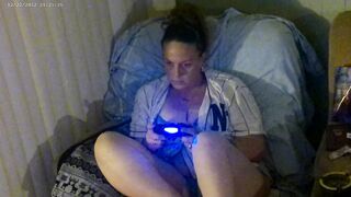 She Turns Me On While Her Panties Are Getting Wet While Playing Video Games