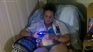 She Turns Me On While Her Panties Are Getting Wet While Playing Video Games