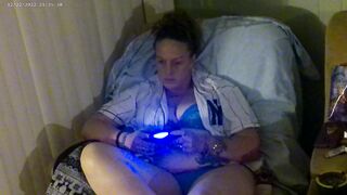 She Turns Me On While Her Panties Are Getting Wet While Playing Video Games