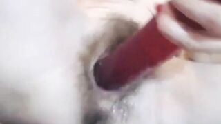 Hairy Amateur Girl Plays with Anal Hole on Webcam