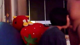 Asian Babe Sucks and Doggy Fucks