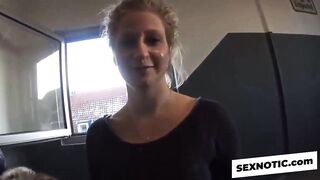 Blonde Amateur Receives Facial After Deep-Throat Blowjob
