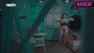 Hot Step mom cant lie without fuck and comes to Step son's shared bed for hard sex till cum in pussy -2