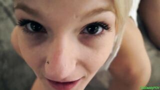 BadDaddyPOV - BLONDE TEEN STEP DAUGHTER HOPE HARPER GETS FUCKED IN DOGGY AND GIVES SLOPPY HEAD