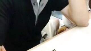 Blonde Couple's Public Library Webcam Fuck