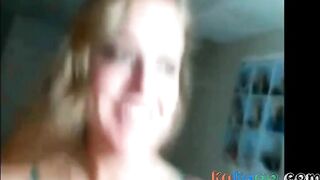 Blonde Amateur Takes Facial Cumshot