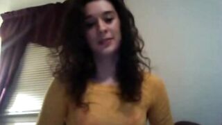 Shy Girl with Big Tits Masturbates on Webcam