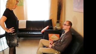 Blonde German Mature in Stockings