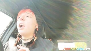 Orgasmic Drive - Public Car Solo with a Teen Webcam Girl
