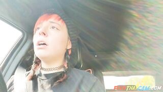 Orgasmic Drive - Public Car Solo with a Teen Webcam Girl