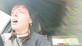 Orgasmic Drive - Public Car Solo with a Teen Webcam Girl