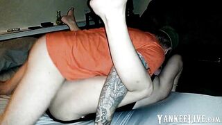 Cuckold hubby shares sloppy seconds with friend creampie