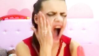 Crazy Deep Throat Webcam Girl Uses Sex Toys
